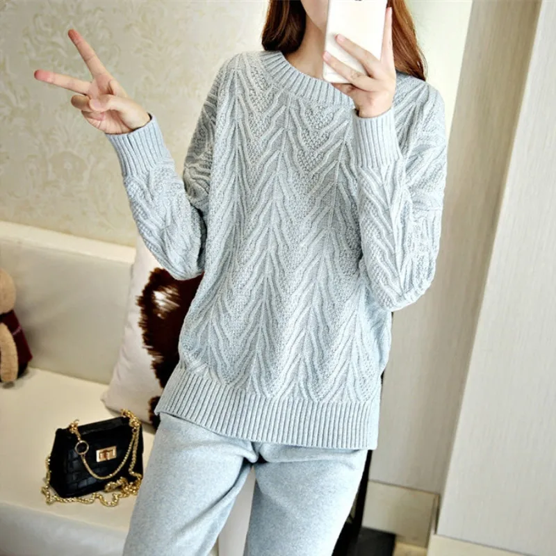 Pullover Full O-neck Bamboo Fiber Pullovers Time-limited Women 2020 Winter Hot Cashmere Sweater Set Knit And Casual Pants Of
Pullover Full O-neck Bamboo Fiber Pullovers Time-limited Women 2020 Winter Hot Cashmere Sweater Set Knit And Casual Pants Of
