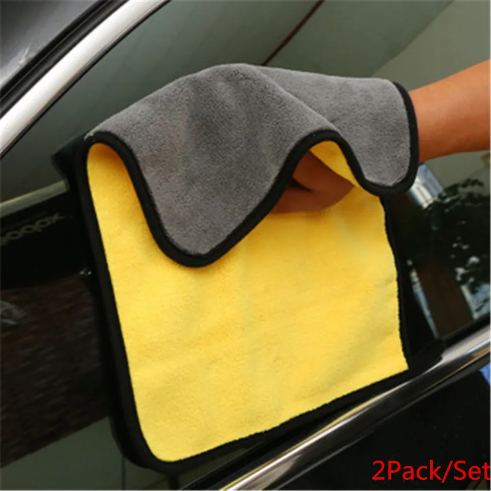 

2 Pack 30x30/40/60cm Car Washing Towel Microfiber Car Cleaning Drying Cloth Auto Care Detailing Polishing Towels Accessories