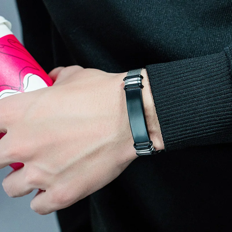 adjustable bracelets mens stainless steel fashion black charm chains bracelets steel punk chain on hand gifts for men wholesale 
adjustable bracelets mens stainless steel fashion black charm chains bracelets steel punk chain on hand gifts for men wholesale