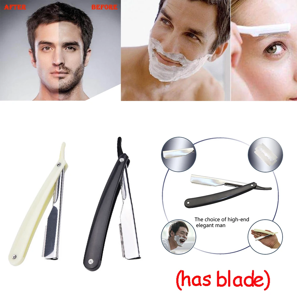 Black White Professional Manual Shaver Straight Edge Stainless Steel Sharp Barber Razor Folding Shaving Beard Cutter With Blade
Black White Professional Manual Shaver Straight Edge Stainless Steel Sharp Barber Razor Folding Shaving Beard Cutter With Blade