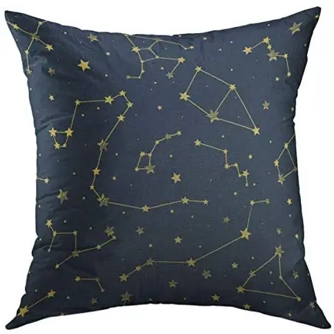 Pooizsdzzz Decorative Throw Pillow Cover for Couch Sofa,Space Blue with Yellow s ar n Signs of The Zodiac Abract Home 
Pooizsdzzz Decorative Throw Pillow Cover for Couch Sofa,Space Blue with Yellow s ar n Signs of The Zodiac Abract Home