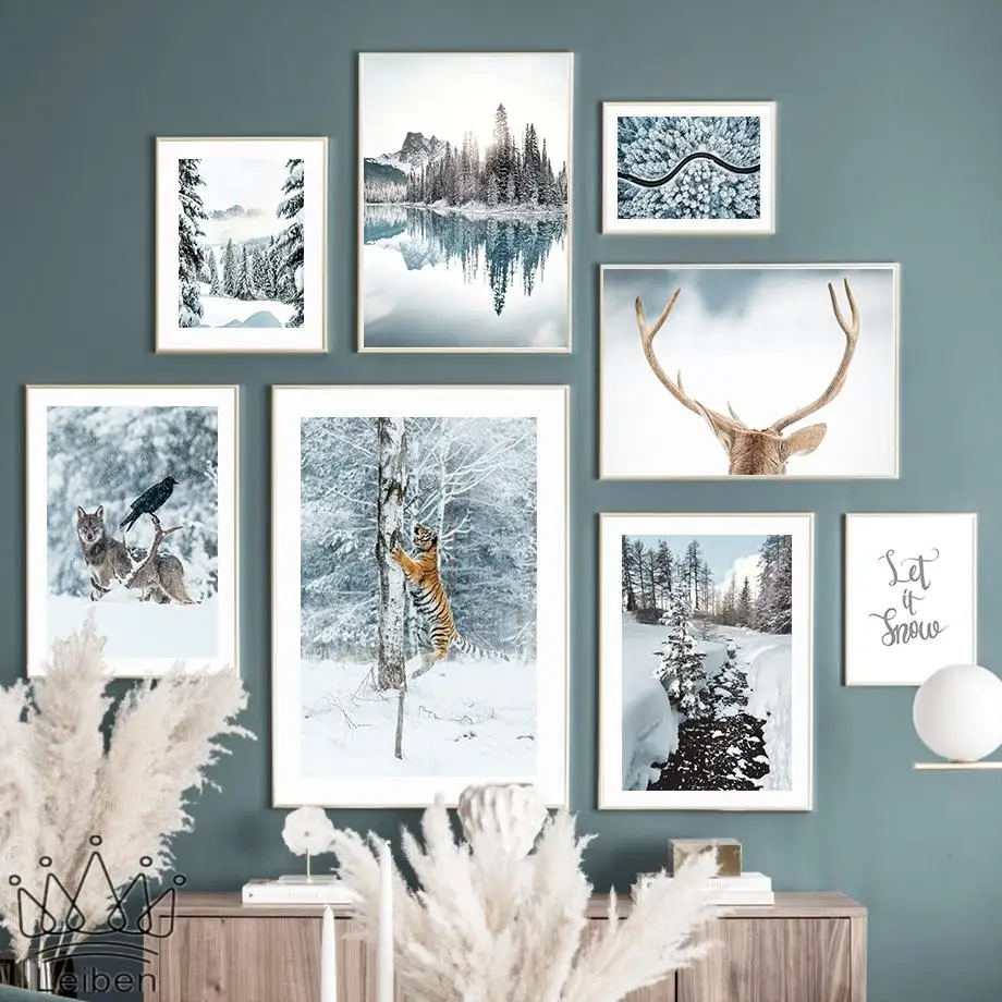 Nordic Snow Mountain Forest Wolf Deer Canvas Painting Wall Art Poster Modern Photography Picture Home Decoration Living Room
Nordic Snow Mountain Forest Wolf Deer Canvas Painting Wall Art Poster Modern Photography Picture Home Decoration Living Room