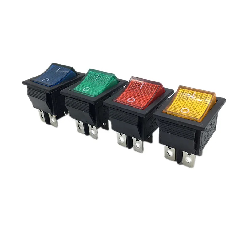 4Pcs KCD4 Rocker Switch Power Switch Self-Lock 2 Position 6 Pins With Light 15A 250VAC/20A 125VAC 32*25mm
4Pcs KCD4 Rocker Switch Power Switch Self-Lock 2 Position 6 Pins With Light 15A 250VAC/20A 125VAC 32*25mm