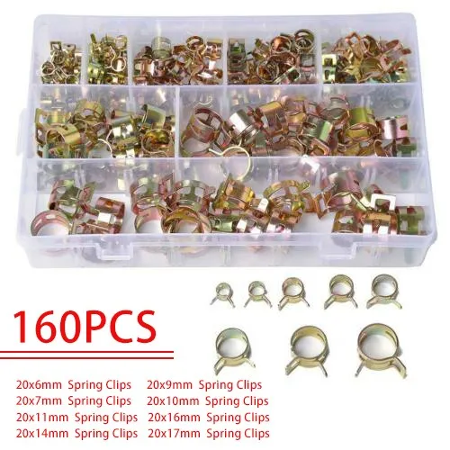 160Pcs Clip Fuel Line Tube Fixed Fastener Hose Water Pipe Air Tube Clamps Fastener Kit Interior Accessories
160Pcs Clip Fuel Line Tube Fixed Fastener Hose Water Pipe Air Tube Clamps Fastener Kit Interior Accessories