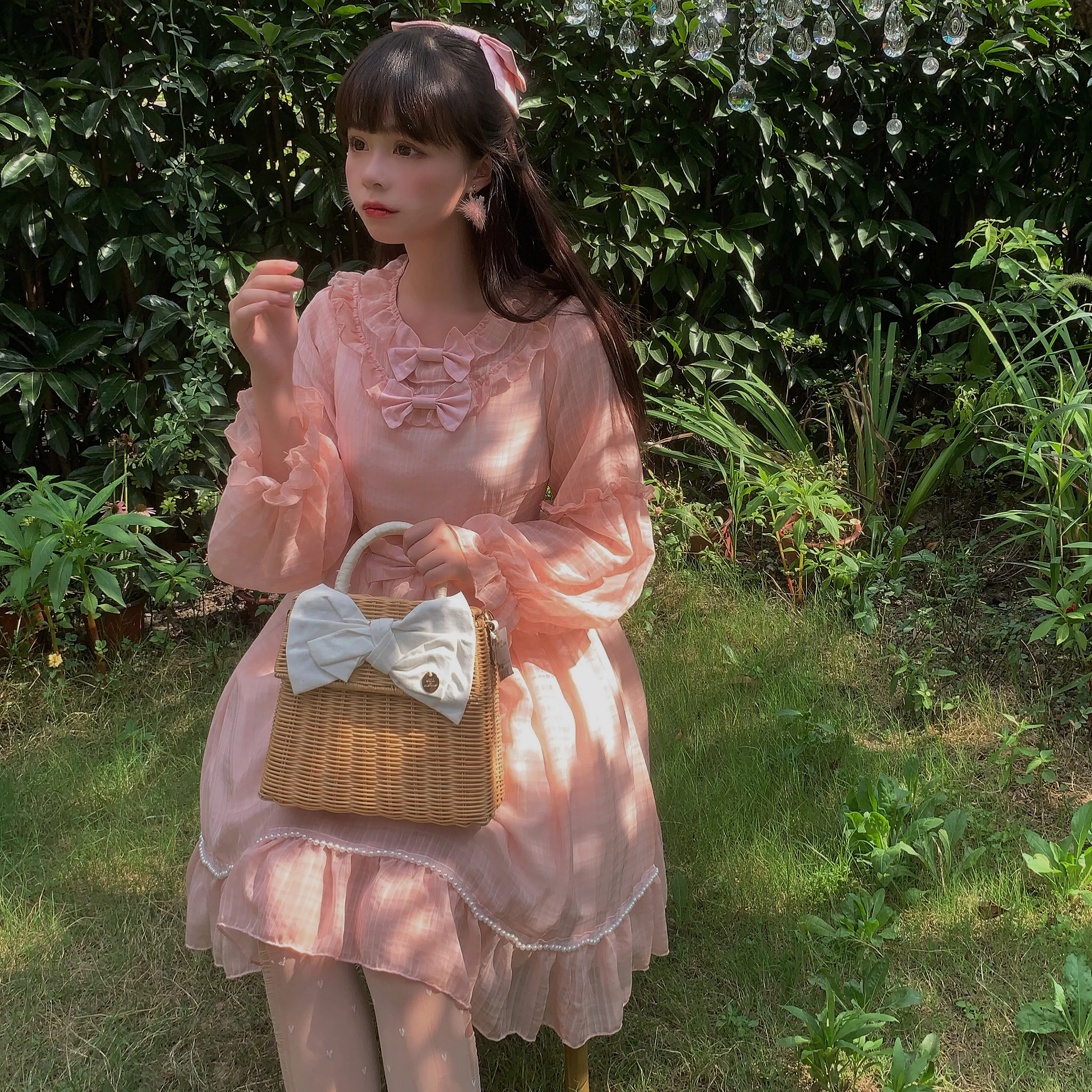 Милое платье принцессы Лолиты, винтажное кружевное платье с бантом, воротником «Питер Пэн», викторианское платье с завышенной талией, кавайное платье для девушек, Готическая Лолита ОП лоли 
Милое платье принцессы Лолиты, винтажное кружевное платье с бантом, воротником «Питер Пэн», викторианское платье с завышенной талией, кавайное платье для девушек, Готическая Лолита ОП лоли