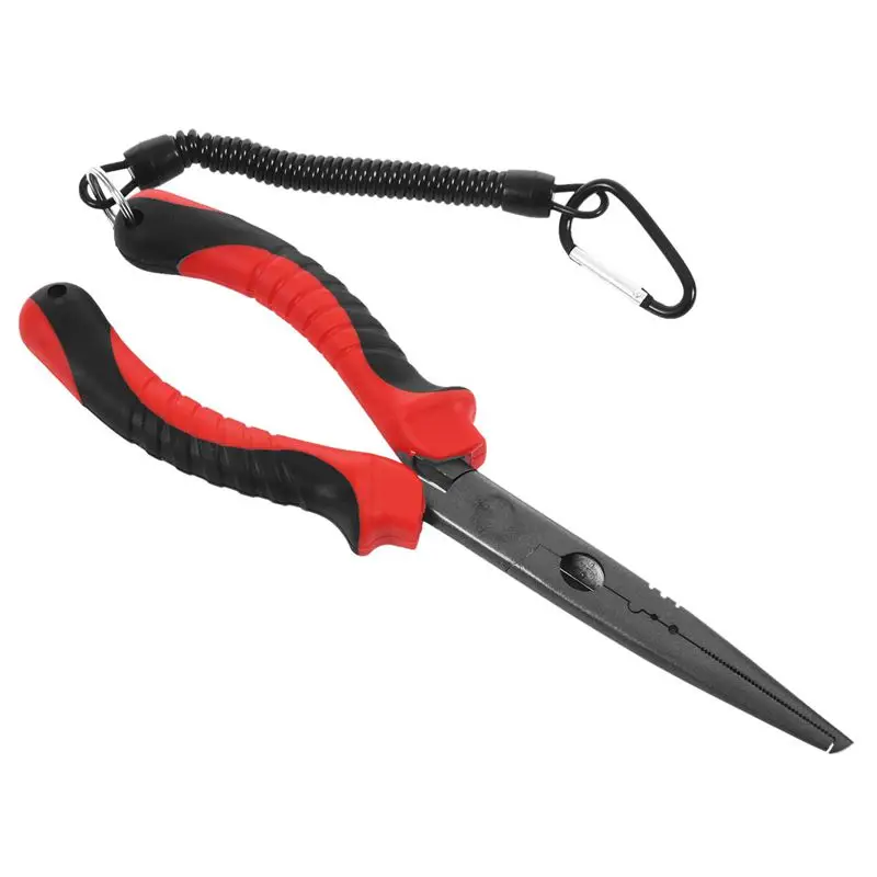 Fishing Pliers Long Nose with Floating Fish Gripper, Needle Nose Pliers Ergonomic Grip Split Ring Pliers Hook Remover Crimper 
Fishing Pliers Long Nose with Floating Fish Gripper, Needle Nose Pliers Ergonomic Grip Split Ring Pliers Hook Remover Crimper