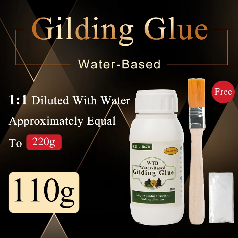 110ml(220ml)Gilding Glue for Gold Leaf Foil Water-based Glue for Gold Foil Sheets Craft Paper Home Decoration Gilding Adhesive
110ml(220ml)Gilding Glue for Gold Leaf Foil Water-based Glue for Gold Foil Sheets Craft Paper Home Decoration Gilding Adhesive