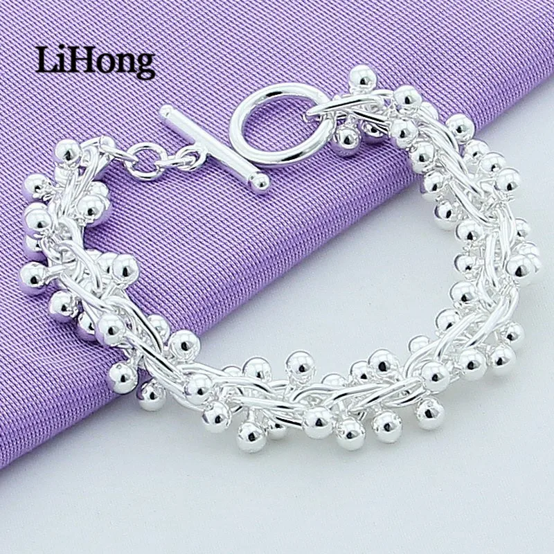 New 925 Sterling Silver Bracelet Grape Bead Bracelet Girl Silver Bracelet Charm Jewelry Gift
New 925 Sterling Silver Bracelet Grape Bead Bracelet Girl Silver Bracelet Charm Jewelry Gift