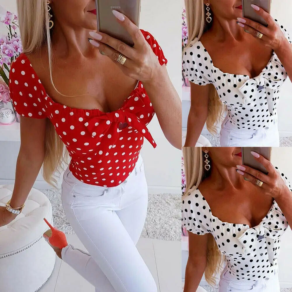 Summer Newest Hot Fashion Dot Women Casual Short Sleeve Dot Print Cotton T-Shirt Tops Tee Shirts
Summer Newest Hot Fashion Dot Women Casual Short Sleeve Dot Print Cotton T-Shirt Tops Tee Shirts