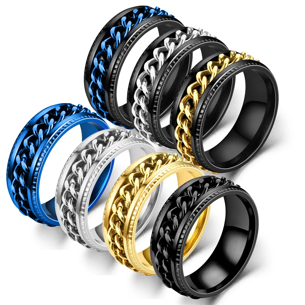 2021 New Simple Chain Ring Men's Ring Fashion European And American Wild Creative Anxiety Decompression Ring Ladies Ring
2021 New Simple Chain Ring Men's Ring Fashion European And American Wild Creative Anxiety Decompression Ring Ladies Ring