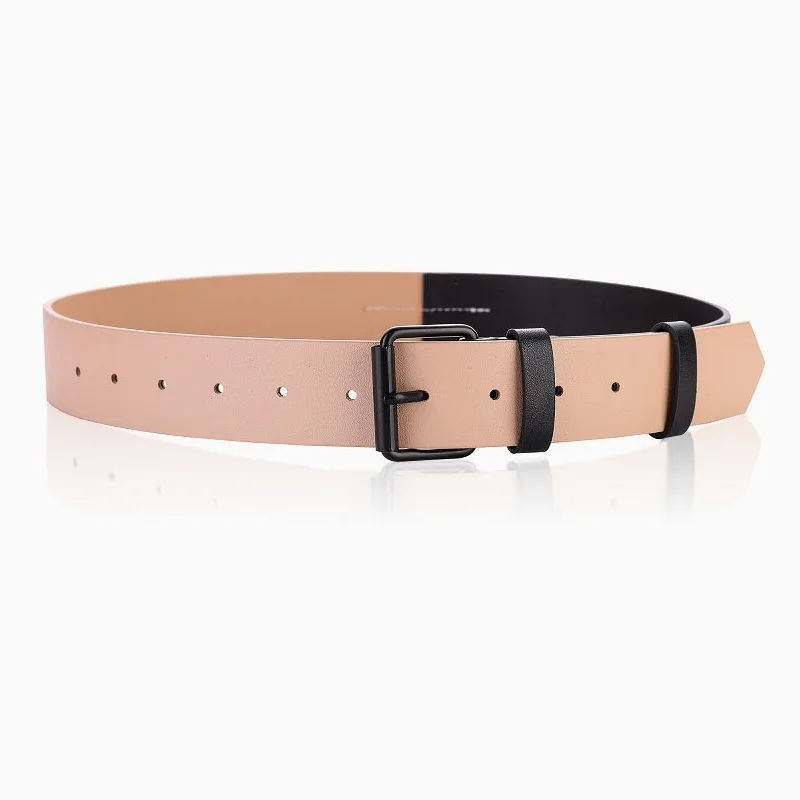 New leather belt women's fashion two-color splicing belt women's decorative dress cow belt women's trouser belt
New leather belt women's fashion two-color splicing belt women's decorative dress cow belt women's trouser belt