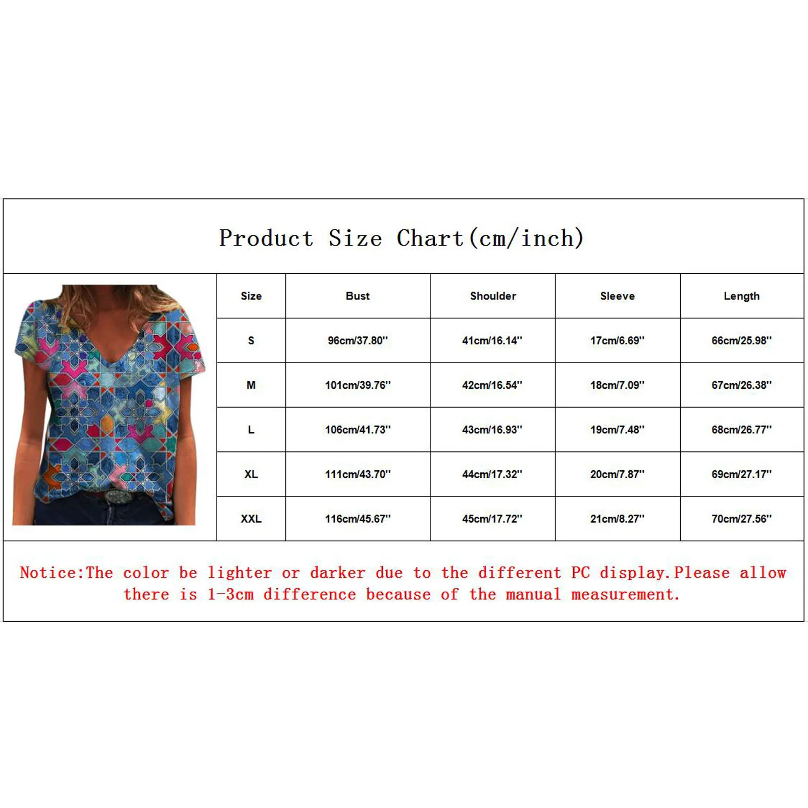 3#Ladies geometric print short-sleeved top loose V-neck casual T-shirt summer clothes for women camisetas de mujer chemisiers#45
3#Ladies geometric print short-sleeved top loose V-neck casual T-shirt summer clothes for women camisetas de mujer chemisiers#45