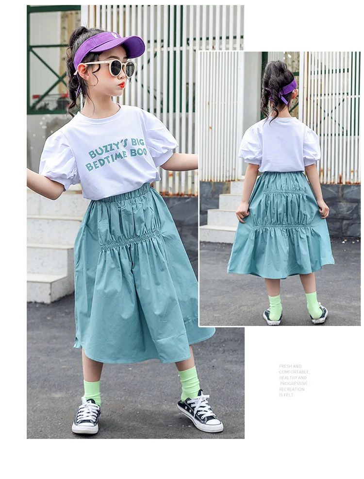 Kids Summer Clothes Set for Girls Letter T-shirt + Skirt 2pcs Suits Children Short Sleeve Princess Girls Clothing Outfits
Kids Summer Clothes Set for Girls Letter T-shirt + Skirt 2pcs Suits Children Short Sleeve Princess Girls Clothing Outfits