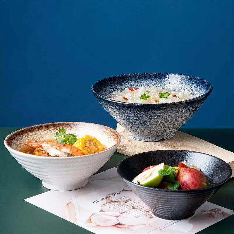 Japanese ceramic bowl, ramen bowl, tableware set, noodle bowl, household noodle soup bowl, commercial mochi soup bowl, instant n
Japanese ceramic bowl, ramen bowl, tableware set, noodle bowl, household noodle soup bowl, commercial mochi soup bowl, instant n
