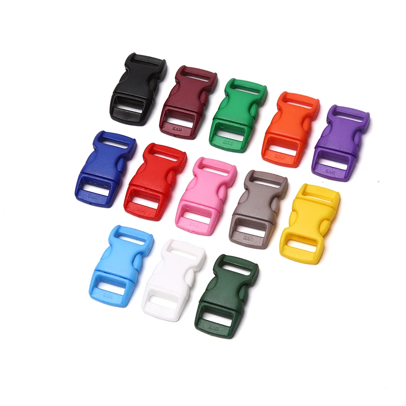 10 pcs 3/8"(10mm) Colorful Curved Side Release Buckle Clasps Umbrella Rope Braided Buckle Pet Buckle Hand Rope Buckle
10 pcs 3/8"(10mm) Colorful Curved Side Release Buckle Clasps Umbrella Rope Braided Buckle Pet Buckle Hand Rope Buckle