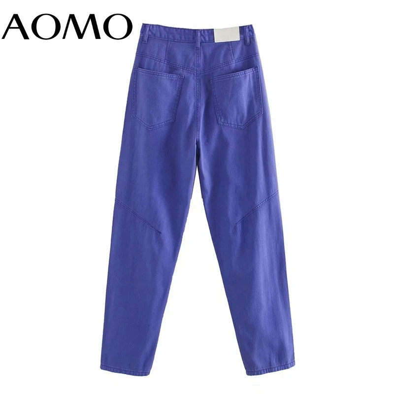 AOMO 2021 Fashion Women Loose Purple Jeans Pants Long Trousers Pockets Buttons Female Pants 4M192A
AOMO 2021 Fashion Women Loose Purple Jeans Pants Long Trousers Pockets Buttons Female Pants 4M192A