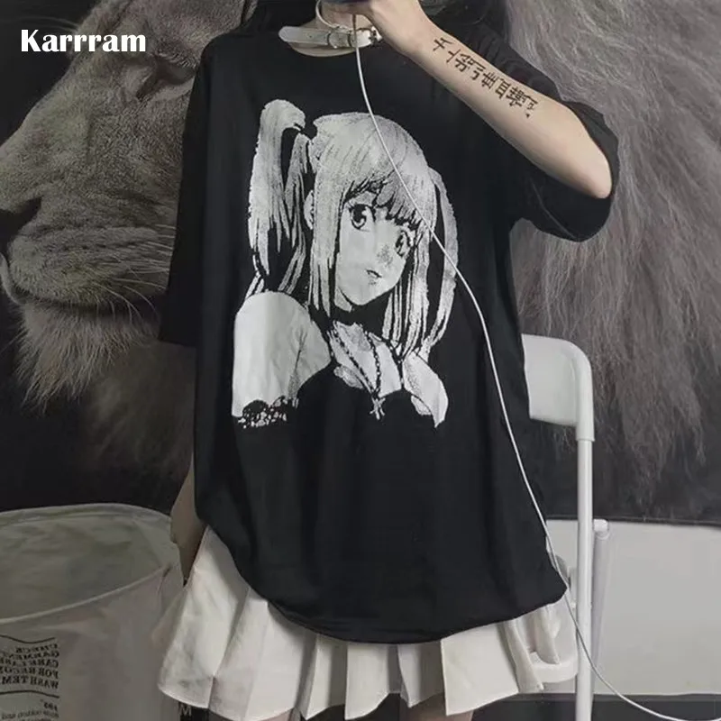 Anime Death Note Misa Cosplay Amane Black Tshirts Girls Funny Streetwear Harajuku Loose Summer Casual Top Sweater Uniform Outfit
Anime Death Note Misa Cosplay Amane Black Tshirts Girls Funny Streetwear Harajuku Loose Summer Casual Top Sweater Uniform Outfit