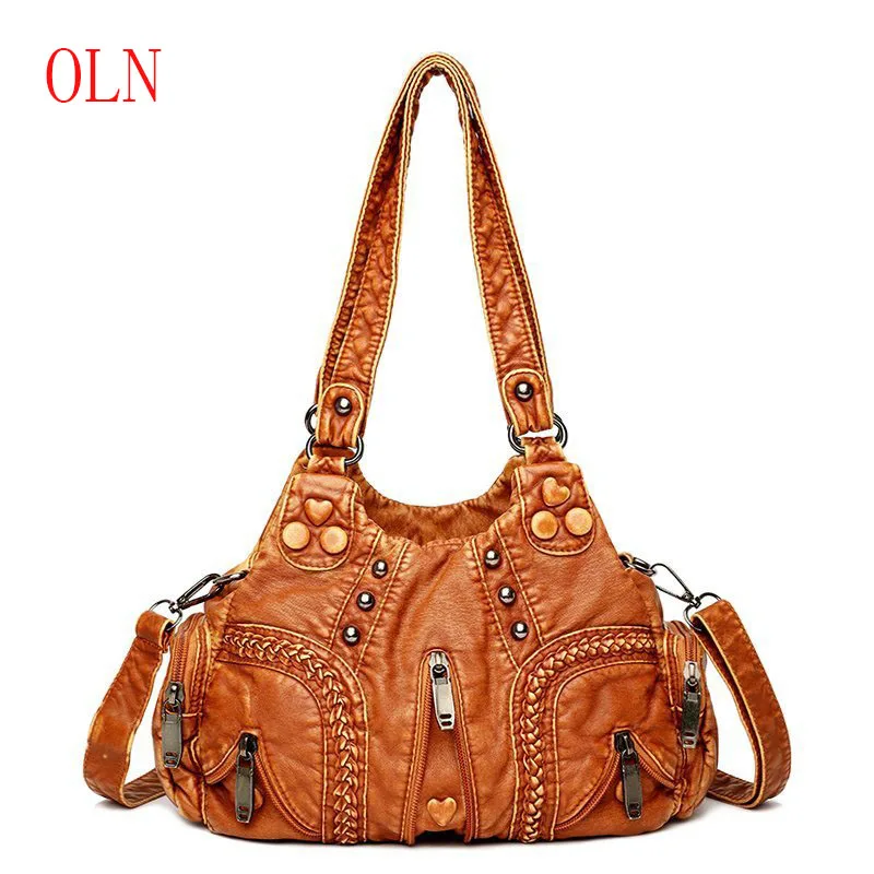 OLN 2020 Women's Retro Leisure Luxury Handbag Fashion One Shoulder PU Leather European And American Style Multifunctional Travel
OLN 2020 Women's Retro Leisure Luxury Handbag Fashion One Shoulder PU Leather European And American Style Multifunctional Travel
