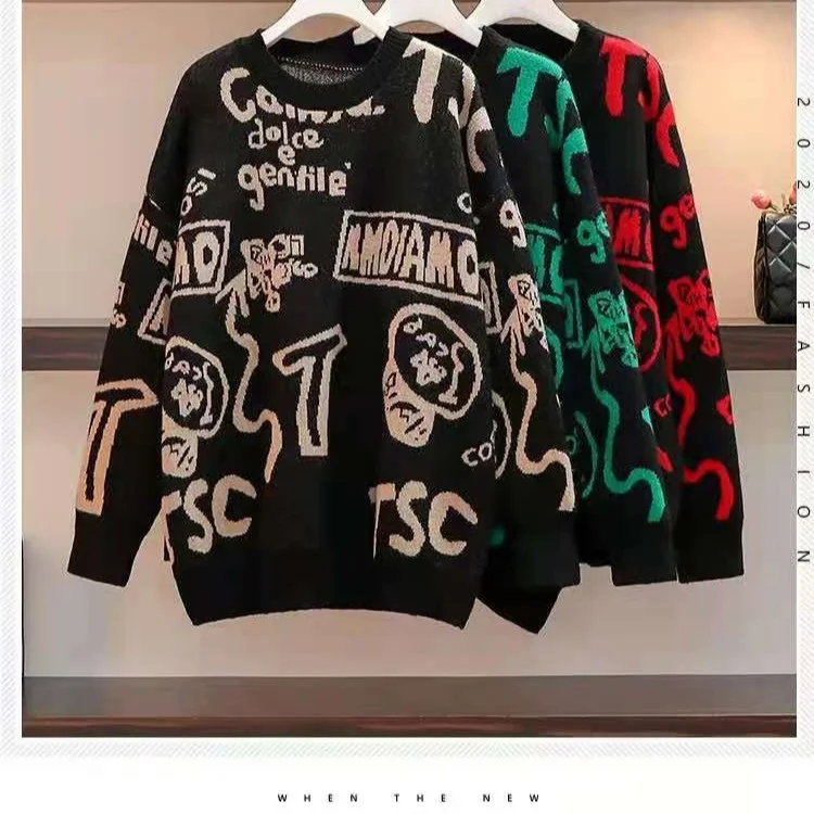 French niche sweater women's plus size autumn new style Korean lazy loose slim pullover sweater
French niche sweater women's plus size autumn new style Korean lazy loose slim pullover sweater