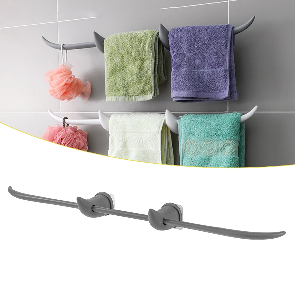 Bathroom Towel Holder Creative Ox Horn Towel Nail-free Hanging Towel Rail Rack Towel Holder Wall Hanging Towel Bar Storage Shelf
Bathroom Towel Holder Creative Ox Horn Towel Nail-free Hanging Towel Rail Rack Towel Holder Wall Hanging Towel Bar Storage Shelf