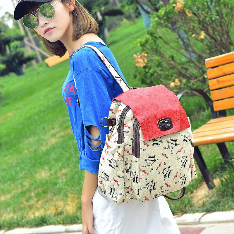 New Student Female Cotton Linen Backpack Fashion Women Shoulder Bags Teenage Girls Preppy Style Rucksack Ladies Travel Back Pack 
New Student Female Cotton Linen Backpack Fashion Women Shoulder Bags Teenage Girls Preppy Style Rucksack Ladies Travel Back Pack