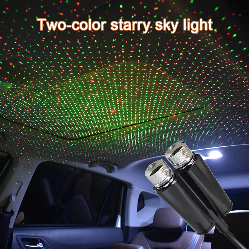 

USB Projection Lamp Stage Car Roof Star Lights Interior Starry Atmosphere Ambient Disco Projector Home Decor Decoration