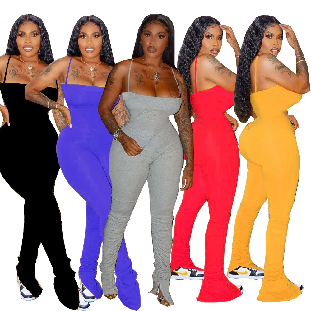 Ladies' jumpsuit party jumpsuit ladies' tight rumpled slit micro-trumpet halter jumpsuit sexy ladies' jumpsuit
Ladies' jumpsuit party jumpsuit ladies' tight rumpled slit micro-trumpet halter jumpsuit sexy ladies' jumpsuit