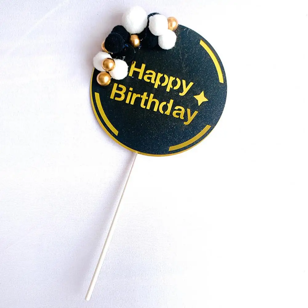 Happy Birthday Letter Cake Topper with Fuzzy Balls Birthday Party Cupcake Decor
Happy Birthday Letter Cake Topper with Fuzzy Balls Birthday Party Cupcake Decor