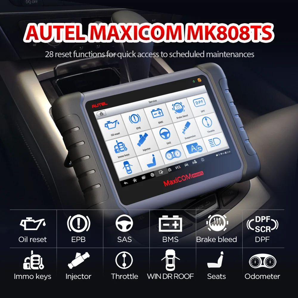 

Autel MaxiCOM MK808TS as MK808 add TS601 TPMS Sensor Programming OBD2 Car Diagnostic Tool OBD 2 Scanner Key Coding PK MK808BT