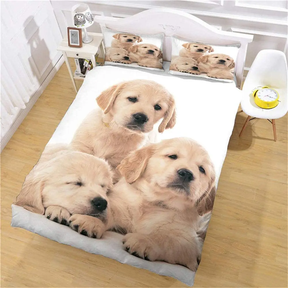 Bedding Set Queen 3D Animal Dog Microfiber Polyester Duvet Cover Set Bedroom 3 Pcs Sets for Child Teens 1 Quilt Cove
Bedding Set Queen 3D Animal Dog Microfiber Polyester Duvet Cover Set Bedroom 3 Pcs Sets for Child Teens 1 Quilt Cove