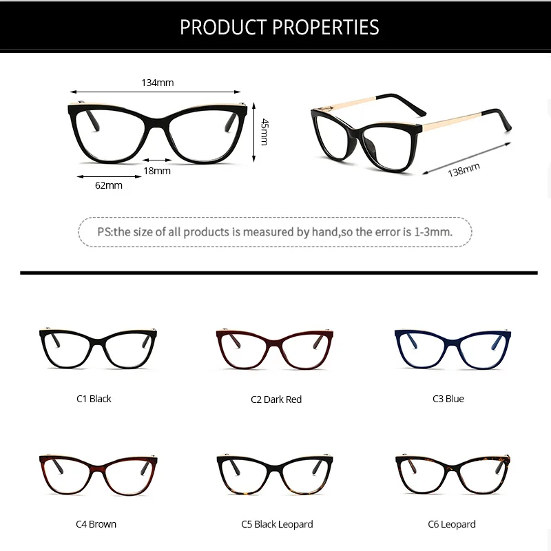 COASION Cat Eye Frame Blue Light Blocking Glasses for Women Computer Gaming Glasses UV Protection Clear Optical Frames CA1657 
COASION Cat Eye Frame Blue Light Blocking Glasses for Women Computer Gaming Glasses UV Protection Clear Optical Frames CA1657