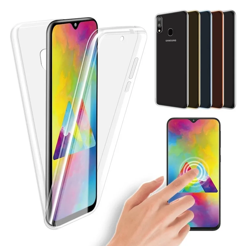360 ТПУ полный чехол для Samsung Galaxy S8 S9 S10 Plus Lite S10E Note 10 Pro 9 8 5 4 3 M40 M30 M20 прозрачные