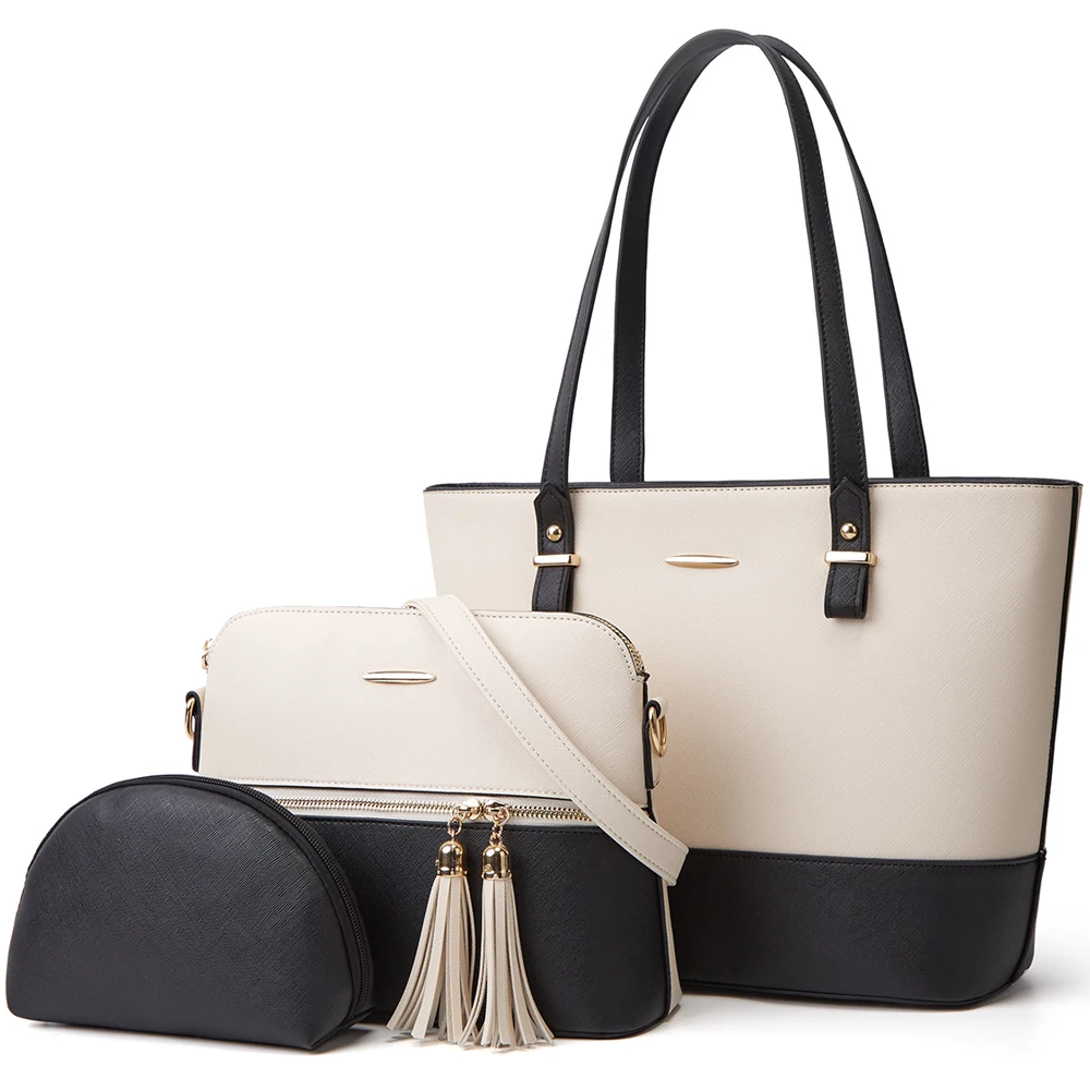 MORGLOVE Women Handbags Large Tote Bag Tassel Crossbody Bag Clutch for Ladies 3 Piece Set
MORGLOVE Women Handbags Large Tote Bag Tassel Crossbody Bag Clutch for Ladies 3 Piece Set
