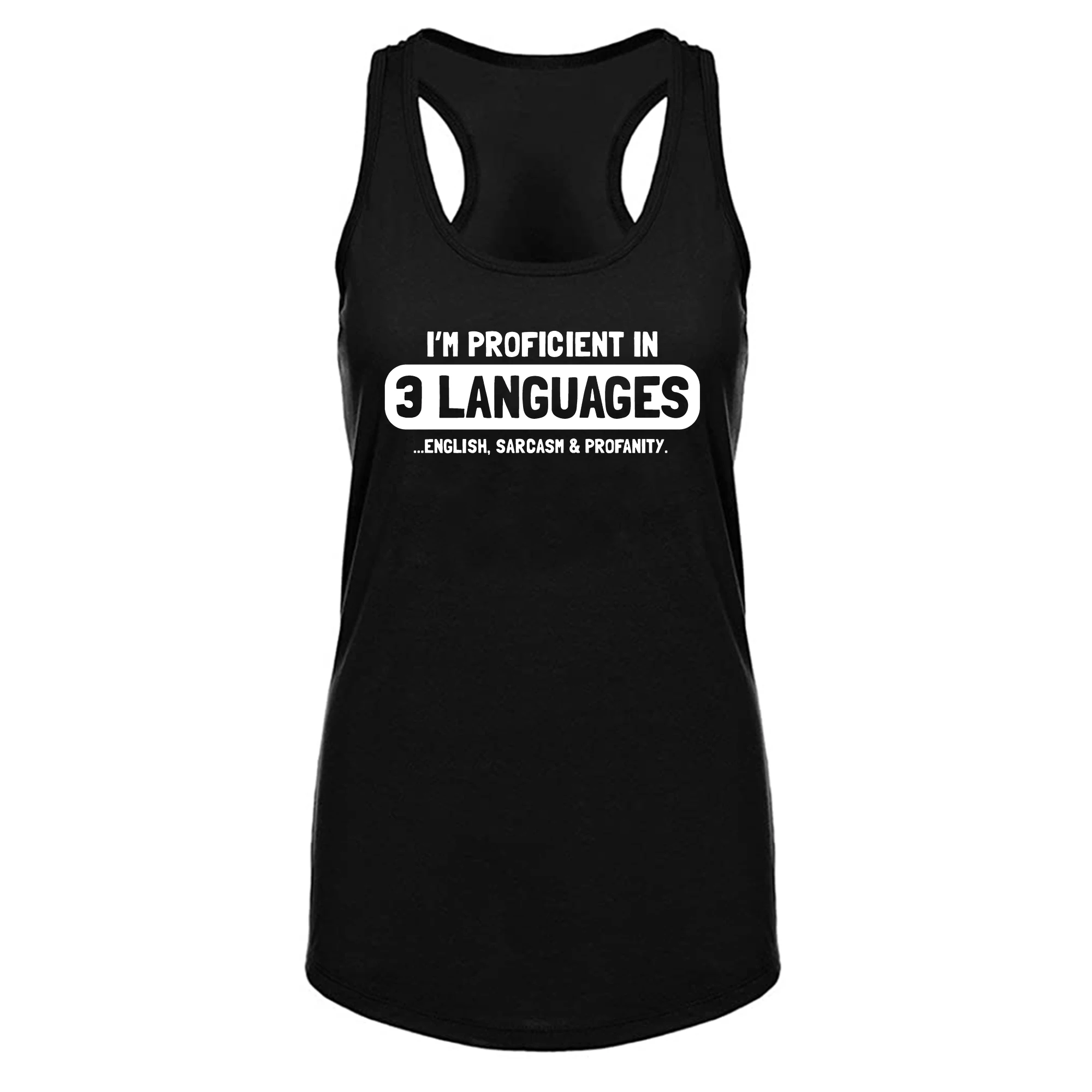 Lyprerazy Women's 3 LANGUAGES SARCASM SLOGAN Workout Gym Funny Printed Tank Top
Lyprerazy Women's 3 LANGUAGES SARCASM SLOGAN Workout Gym Funny Printed Tank Top