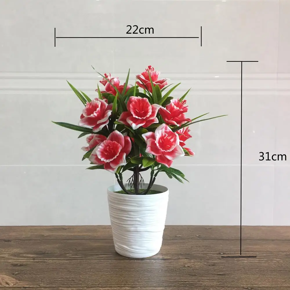 Artificial Flower Plant Rose Potted Bonsai Office Garden Desktop Ornament Decor Artificial Flowers in Pot For Home Decor
Artificial Flower Plant Rose Potted Bonsai Office Garden Desktop Ornament Decor Artificial Flowers in Pot For Home Decor