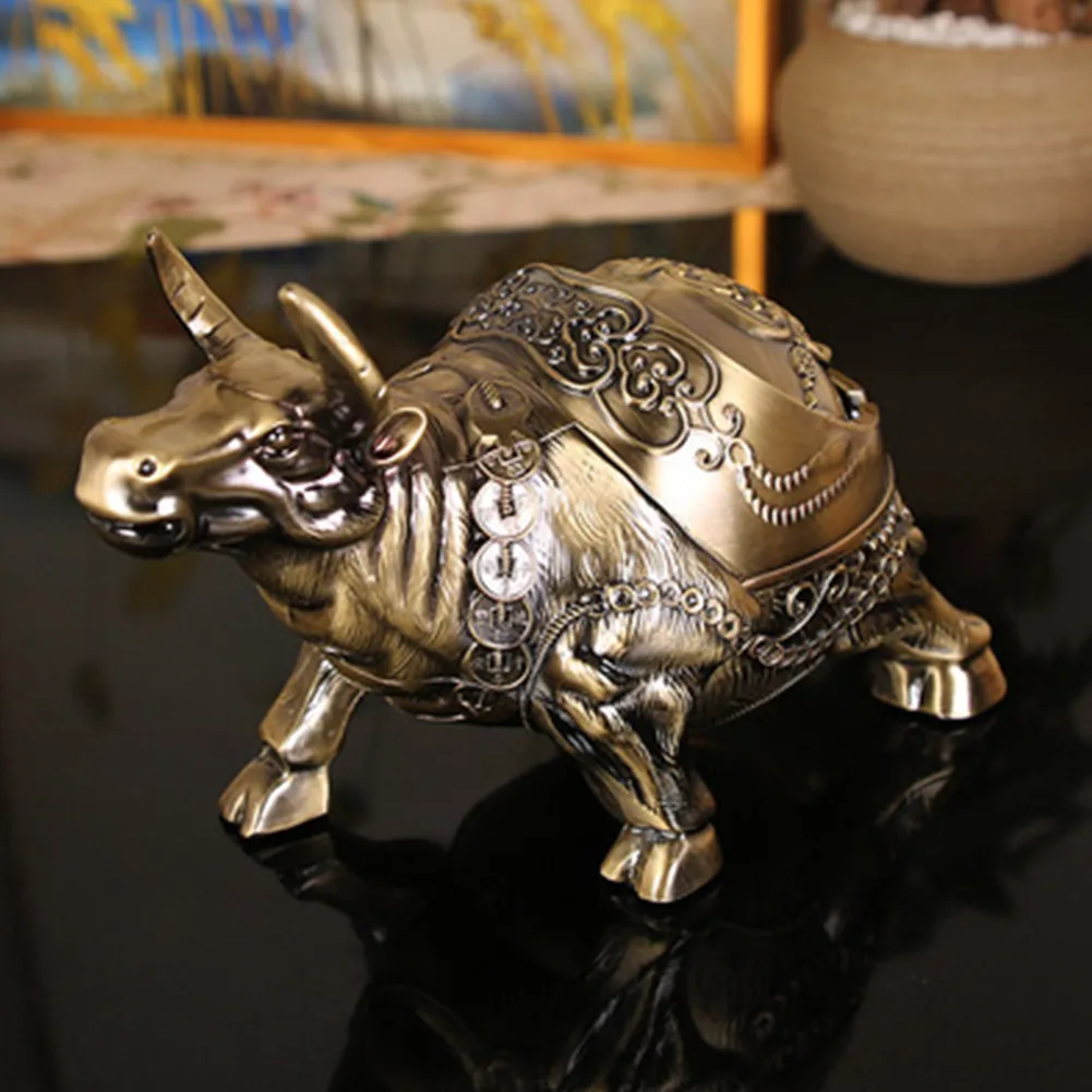 Retro Windproof Ashtray With Lid Metal Spherical Living Smoke Cup European Style Bull Shape Ashtray For Male
Retro Windproof Ashtray With Lid Metal Spherical Living Smoke Cup European Style Bull Shape Ashtray For Male