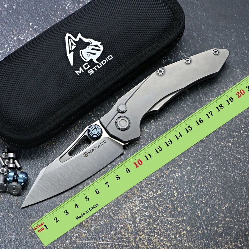 MAXACE Origina BABYLON Folding Knife M390 Blade TC4 Titanium Handle Defensive Survival Camping Hunting Outdoor Fishing EDC Tools
MAXACE Origina BABYLON Folding Knife M390 Blade TC4 Titanium Handle Defensive Survival Camping Hunting Outdoor Fishing EDC Tools