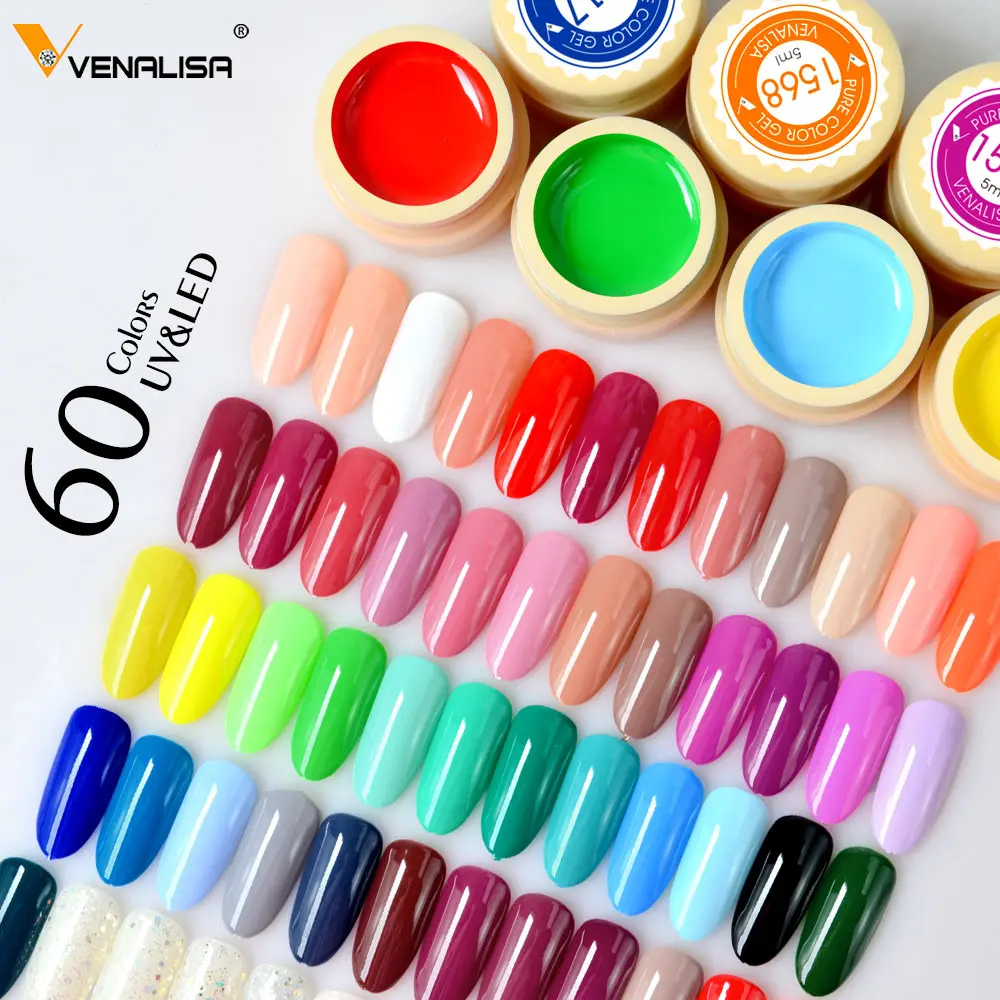 VENALISA 60 Solid Colors Paint Gel Nail Art Designs Hot Sale Soak Off UV LED Ink Color Varnish Gel Nail Polish Lacquer
VENALISA 60 Solid Colors Paint Gel Nail Art Designs Hot Sale Soak Off UV LED Ink Color Varnish Gel Nail Polish Lacquer