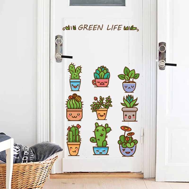 Green Garden Plant Cactus Potted Flower Pot Set 3D DIY Wall Decals/Adhesive Family Wall Sticker Mural Art Bathroom Windows Decor
Green Garden Plant Cactus Potted Flower Pot Set 3D DIY Wall Decals/Adhesive Family Wall Sticker Mural Art Bathroom Windows Decor