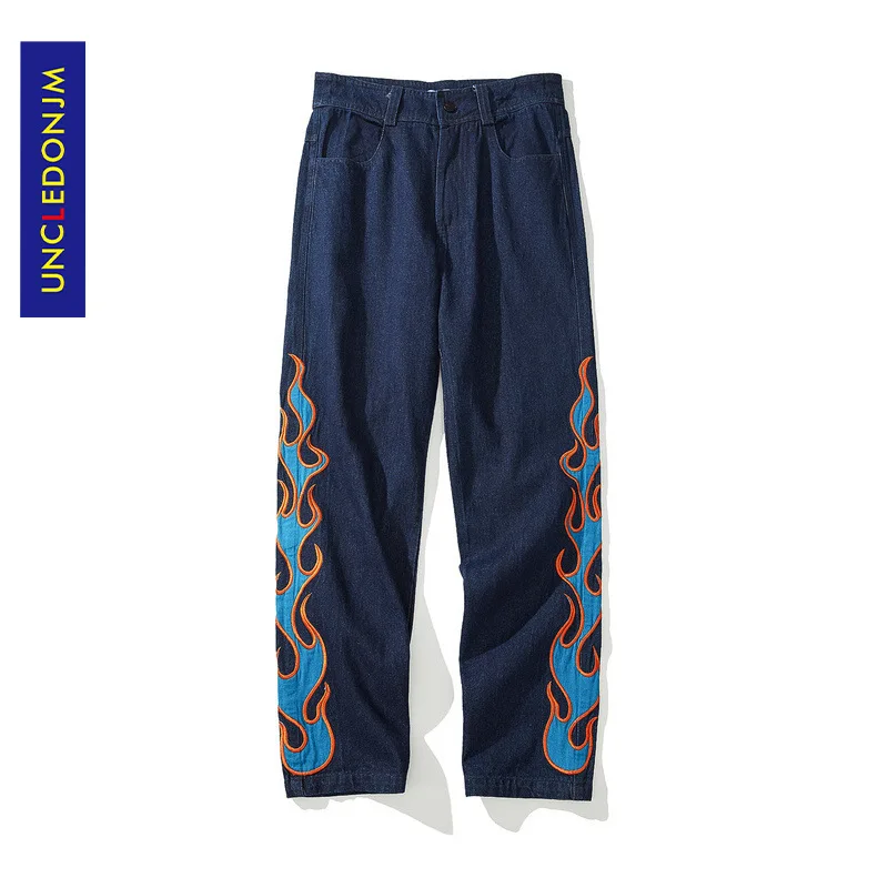 UNCLEDONJM Flame Embroidered Jeans Men's Dark Fashion Brand Hip-hop Street Pants High Street Fashion Denim Jeans ED-AC02
UNCLEDONJM Flame Embroidered Jeans Men's Dark Fashion Brand Hip-hop Street Pants High Street Fashion Denim Jeans ED-AC02