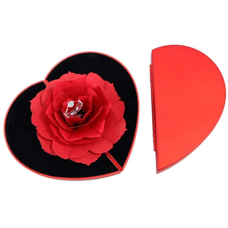 Red Rose Flower Ring Box Wedding Engagement Box Jewelry Storage Holder Case Creative Rose Engagement Ring Box
Red Rose Flower Ring Box Wedding Engagement Box Jewelry Storage Holder Case Creative Rose Engagement Ring Box