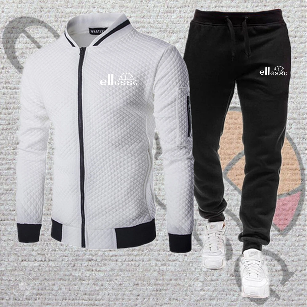 Spring and Autumn Men's Casual Sports Suit Zipper Jacket Men's Sports Jacket + Jogging Training Pants Fashion Street Wear 
Spring and Autumn Men's Casual Sports Suit Zipper Jacket Men's Sports Jacket + Jogging Training Pants Fashion Street Wear