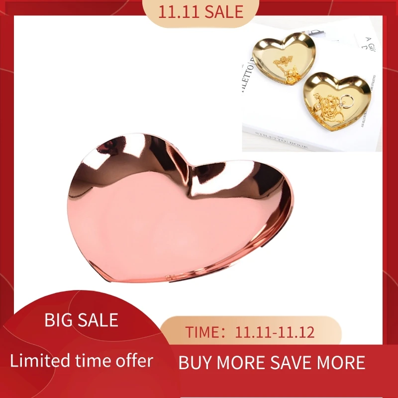 Heart Shaped Jewelry Serving Plate Metal Tray Storage Arrange Fruit Tray Home Rose Gold
Heart Shaped Jewelry Serving Plate Metal Tray Storage Arrange Fruit Tray Home Rose Gold