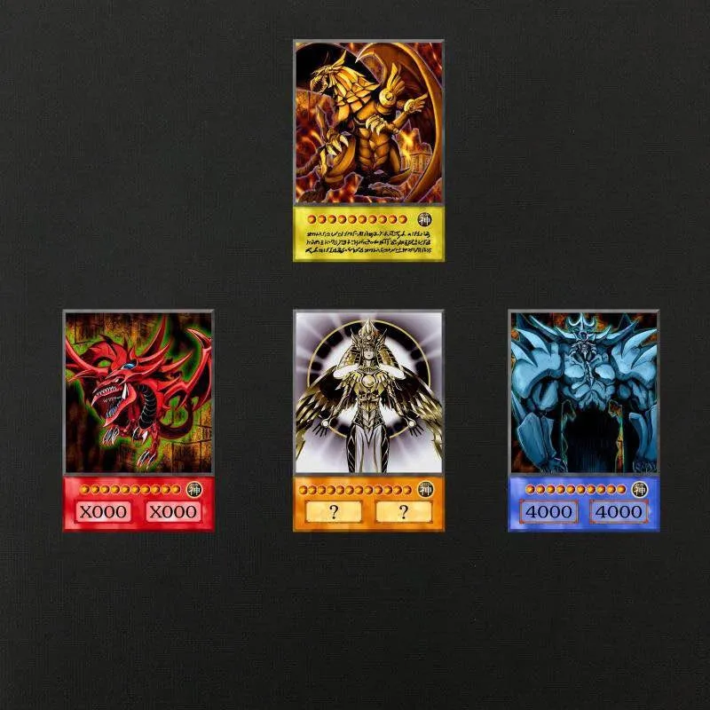 

5pcs Yu-Gi-Oh! Anime Style Cards Dark Magician Exodia Obelisk Slifer Ra Yugioh DM Classic Orica Proxy Card Childhood Memory