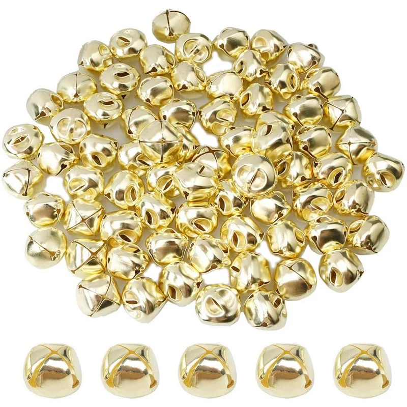100 Pieces Jingle Bells, 15mm Metal Jingle Bells Mini Craft Bells Beads for DIY Gold
100 Pieces Jingle Bells, 15mm Metal Jingle Bells Mini Craft Bells Beads for DIY Gold