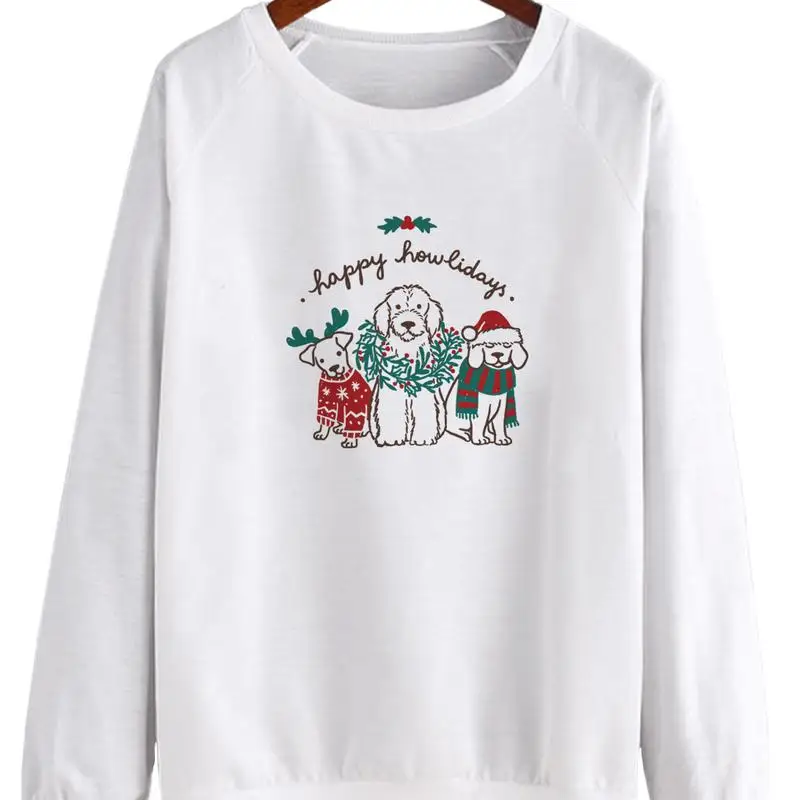 Sweatshirt HAPPY HOWLIDAYS COLORED Graphic Print Funny 100%Cotton Long Sleeve Outfits Cute Pet Lovers Christmas Jumper Pullovers
Sweatshirt HAPPY HOWLIDAYS COLORED Graphic Print Funny 100%Cotton Long Sleeve Outfits Cute Pet Lovers Christmas Jumper Pullovers