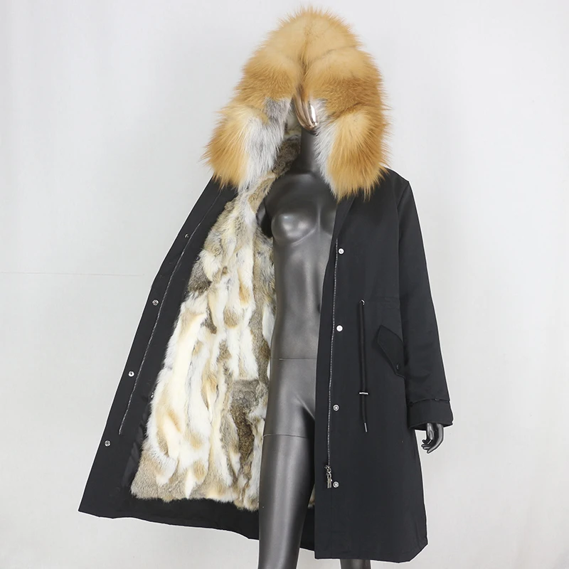 2021 Real Fur Coat X-long Parka Waterproof Winter Jacket Women Natural Raccoon Fox Fur Hood Rabbit Liner Detachable Warm 
2021 Real Fur Coat X-long Parka Waterproof Winter Jacket Women Natural Raccoon Fox Fur Hood Rabbit Liner Detachable Warm