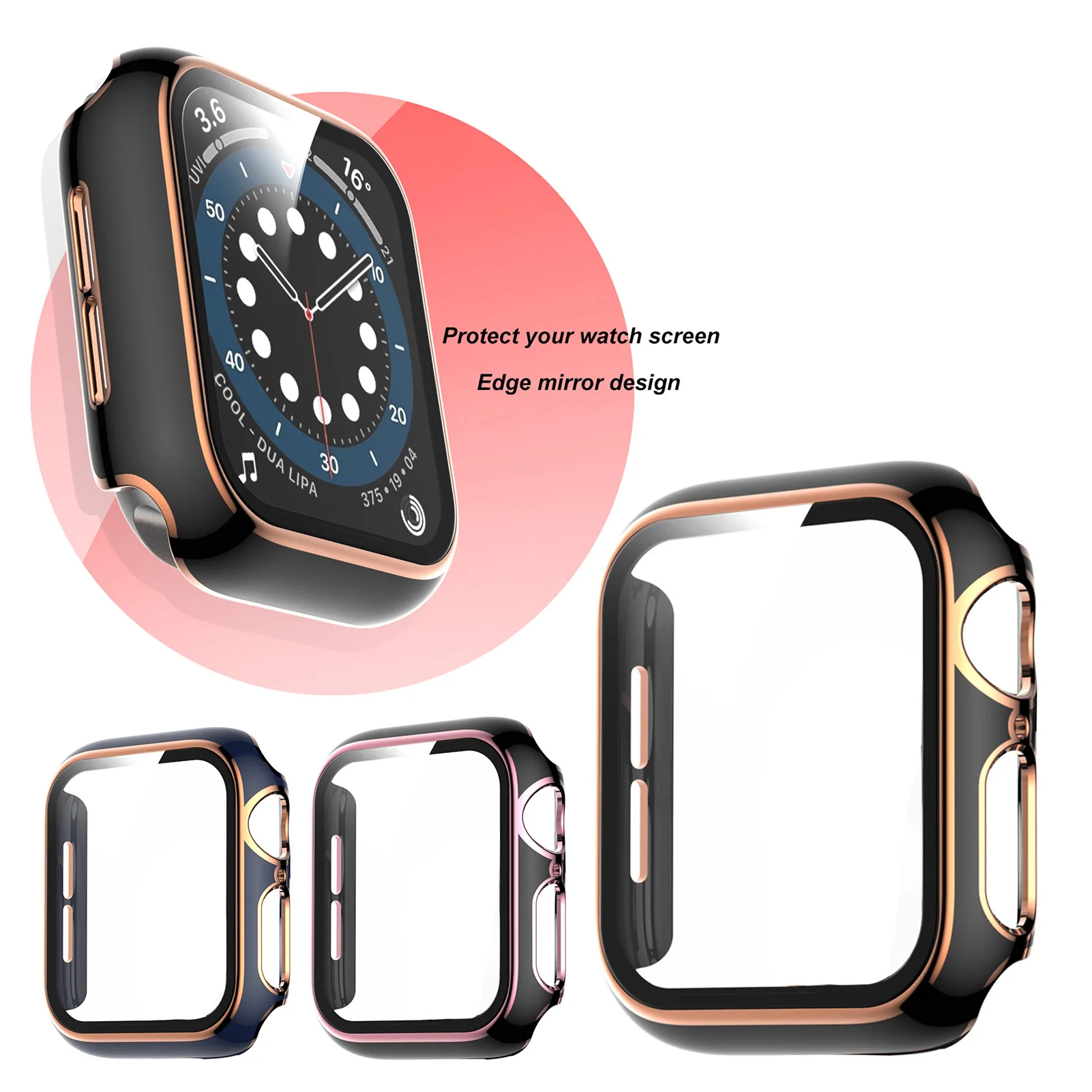 Стекло и крышка для Apple Watch, чехол 40 мм/44 мм, жесткая защитная пленка из поликарбоната для смарт-часов, аксессуары для iWatch Series 6 5 4 SE 
Стекло и крышка для Apple Watch, чехол 40 мм/44 мм, жесткая защитная пленка из поликарбоната для смарт-часов, аксессуары для iWatch Series 6 5 4 SE