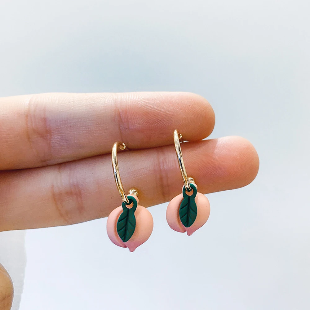 Han Edition Peach Shape Stud Earrings Lovely Style Women's Lovely Jewelry Earrings Valentine's Day Gifts Sell Like Hot Cakes
Han Edition Peach Shape Stud Earrings Lovely Style Women's Lovely Jewelry Earrings Valentine's Day Gifts Sell Like Hot Cakes