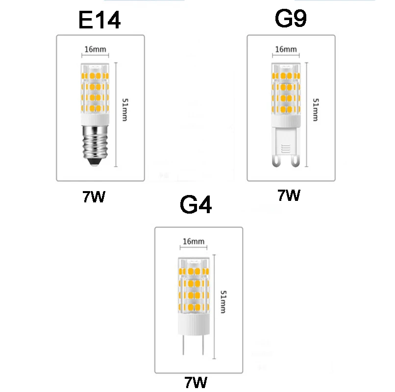 G9 G4 E14 LED Corn Lamp No Flicker LED Bulb 3W 5W 7W Super Bright Chandelier Light Replace Halogen Lamp
G9 G4 E14 LED Corn Lamp No Flicker LED Bulb 3W 5W 7W Super Bright Chandelier Light Replace Halogen Lamp